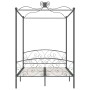 Estructura de cama con dosel metal gris 140x200 cm de vidaXL, Camas y somieres - Ref: Foro24-284483, Precio: 192,20 €, Descue...