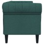Sofá Chesterfield de 3 plazas tela verde oscuro en Sofás | Comprar online en Foru.es