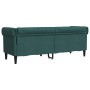 Sofá Chesterfield de 3 plazas tela verde oscuro en Sofás | Comprar online en Foru.es