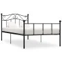 Black metal bed frame 90x200 cm by vidaXL, Beds and slatted bases - Ref: Foro24-284523, Price: 107,93 €, Discount: %