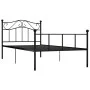 Black metal bed frame 90x200 cm by vidaXL, Beds and slatted bases - Ref: Foro24-284523, Price: 107,93 €, Discount: %