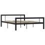 Estructura de cama de metal negro y blanco 120x200 cm de vidaXL, Camas y somieres - Ref: Foro24-284552, Precio: 127,85 €, Des...