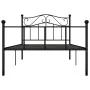 Black metal bed frame 90x200 cm by vidaXL, Beds and slatted bases - Ref: Foro24-284523, Price: 107,93 €, Discount: %