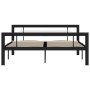 Estructura de cama de metal negro y blanco 120x200 cm de vidaXL, Camas y somieres - Ref: Foro24-284552, Precio: 127,85 €, Des...