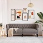 Sofá Chesterfield de 3 plazas tela gris taupe en Sofás | Comprar online en Foru.es