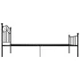 Black metal bed frame 90x200 cm by vidaXL, Beds and slatted bases - Ref: Foro24-284523, Price: 107,93 €, Discount: %
