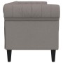 Sofá Chesterfield de 3 plazas tela gris taupe en Sofás | Comprar online en Foru.es