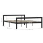 Estructura de cama de metal negro y blanco 120x200 cm de vidaXL, Camas y somieres - Ref: Foro24-284552, Precio: 127,85 €, Des...