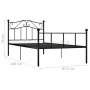 Black metal bed frame 90x200 cm by vidaXL, Beds and slatted bases - Ref: Foro24-284523, Price: 107,93 €, Discount: %