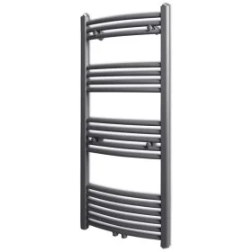 Radiador toallero de baño curvo gris 500 x 1160 mm de vidaXL, Radiadores - Ref: Foro24-141899, Precio: 101,46 €, Descuento: %