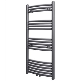 Radiador toallero de baño curvo gris 500 x 1160 mm de vidaXL, Radiadores - Ref: Foro24-141899, Precio: 103,04 €, Descuento: %