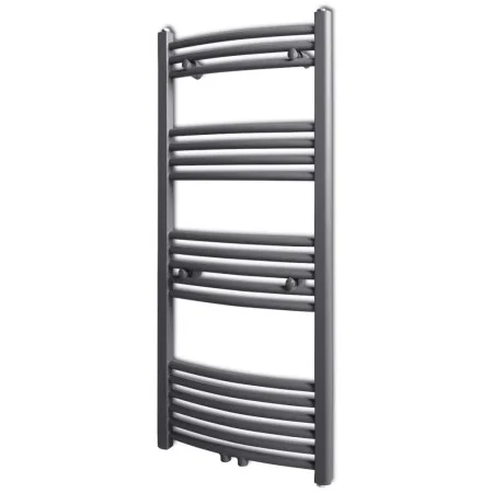 Radiador toallero de baño curvo gris 500 x 1160 mm de vidaXL, Radiadores - Ref: Foro24-141899, Precio: 101,46 €, Descuento: %