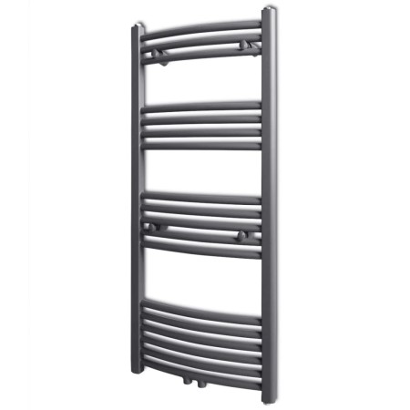 Radiador toallero de baño curvo gris 500 x 1160 mm de vidaXL, Radiadores - Ref: Foro24-141899, Precio: 103,04 €, Descuento: %