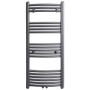 Radiador toallero de baño curvo gris 500 x 1160 mm de vidaXL, Radiadores - Ref: Foro24-141899, Precio: 103,04 €, Descuento: %