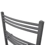 Radiador toallero de baño curvo gris 500 x 1160 mm de vidaXL, Radiadores - Ref: Foro24-141899, Precio: 101,46 €, Descuento: %