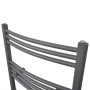 Radiador toallero de baño curvo gris 500 x 1160 mm de vidaXL, Radiadores - Ref: Foro24-141899, Precio: 103,04 €, Descuento: %