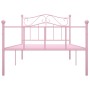 Estructura de cama de metal rosa 90x200 cm de vidaXL, Camas y somieres - Ref: Foro24-284537, Precio: 117,27 €, Descuento: %
