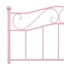 Estructura de cama de metal rosa 90x200 cm de vidaXL, Camas y somieres - Ref: Foro24-284537, Precio: 117,27 €, Descuento: %