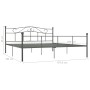 Estructura de cama de metal gris 180x200 cm de vidaXL, Camas y somieres - Ref: Foro24-284535, Precio: 143,59 €, Descuento: %