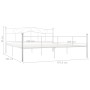 Estructura de cama de metal blanco 180x200 cm de vidaXL, Camas y somieres - Ref: Foro24-284521, Precio: 154,30 €, Descuento: %