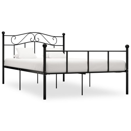 Estructura de cama de metal negro 120x200 cm de vidaXL, Camas y somieres - Ref: Foro24-284525, Precio: 131,36 €, Descuento: %