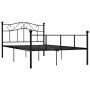 Estructura de cama de metal negro 120x200 cm de vidaXL, Camas y somieres - Ref: Foro24-284525, Precio: 131,36 €, Descuento: %