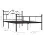 Estructura de cama de metal negro 120x200 cm de vidaXL, Camas y somieres - Ref: Foro24-284525, Precio: 131,36 €, Descuento: %