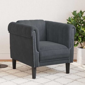 Sillón de terciopelo gris oscuro en Sofás | Comprar online en Foru.es