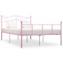Estructura de cama de metal rosa 120x200 cm de vidaXL, Camas y somieres - Ref: Foro24-284539, Precio: 159,62 €, Descuento: %