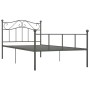 Estructura de cama de metal gris 100x200 cm de vidaXL, Camas y somieres - Ref: Foro24-284531, Precio: 82,46 €, Descuento: %