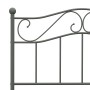 Estructura de cama de metal gris 100x200 cm de vidaXL, Camas y somieres - Ref: Foro24-284531, Precio: 82,46 €, Descuento: %
