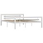 Estructura de cama de metal blanco y negro 140x200 cm de vidaXL, Camas y somieres - Ref: Foro24-284547, Precio: 118,04 €, Des...