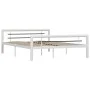 Estructura de cama de metal blanco y negro 140x200 cm de vidaXL, Camas y somieres - Ref: Foro24-284547, Precio: 116,99 €, Des...