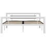 Estructura de cama de metal blanco y negro 140x200 cm de vidaXL, Camas y somieres - Ref: Foro24-284547, Precio: 118,04 €, Des...