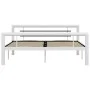 Estructura de cama de metal blanco y negro 140x200 cm de vidaXL, Camas y somieres - Ref: Foro24-284547, Precio: 116,99 €, Des...