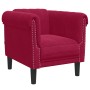 Sillón de terciopelo rojo tinto en Sofás | Comprar online en Foru.es