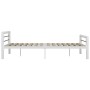 Estructura de cama de metal blanco y negro 140x200 cm de vidaXL, Camas y somieres - Ref: Foro24-284547, Precio: 118,04 €, Des...