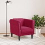 Sillón de terciopelo rojo tinto en Sofás | Comprar online en Foru.es