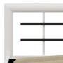 Estructura de cama de metal blanco y negro 140x200 cm de vidaXL, Camas y somieres - Ref: Foro24-284547, Precio: 118,04 €, Des...