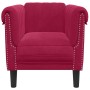 Sillón de terciopelo rojo tinto en Sofás | Comprar online en Foru.es