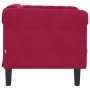 Sillón de terciopelo rojo tinto en Sofás | Comprar online en Foru.es