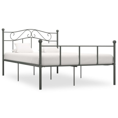 Estructura de cama de metal gris 120x200 cm de vidaXL, Camas y somieres - Ref: Foro24-284532, Precio: 87,25 €, Descuento: %