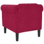 Sillón de terciopelo rojo tinto en Sofás | Comprar online en Foru.es