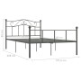Estructura de cama de metal gris 120x200 cm de vidaXL, Camas y somieres - Ref: Foro24-284532, Precio: 87,25 €, Descuento: %