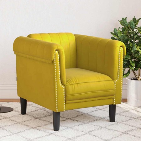 Sillón de terciopelo amarillo en Sofás | Comprar online en Foru.es
