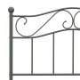 Estructura de cama de metal gris 90x200 cm de vidaXL, Camas y somieres - Ref: Foro24-284530, Precio: 68,99 €, Descuento: %
