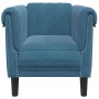 Sillón de terciopelo azul en Sofás | Comprar online en Foru.es