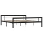Estructura de cama de metal negro y blanco 180x200 cm de vidaXL, Camas y somieres - Ref: Foro24-284555, Precio: 155,24 €, Des...