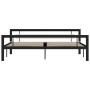 Estructura de cama de metal negro y blanco 180x200 cm de vidaXL, Camas y somieres - Ref: Foro24-284555, Precio: 155,24 €, Des...