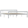 Estructura de cama de metal gris y blanco 180x200 cm de vidaXL, Camas y somieres - Ref: Foro24-284561, Precio: 166,53 €, Desc...